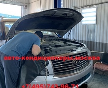 Инфинити QX56 ремонт заднего контура кондиционера с заменой на резиновые шланги
