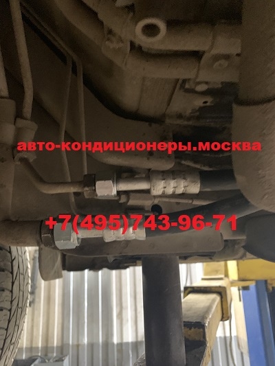 Замена алюминиевых трубок заднего контура кондиционера Митсубиси Паджеро 4