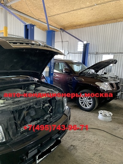 Инфинити QX56 замена задних трубок кондиционера на резиновые Шланги Goodyear