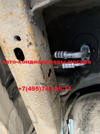 КИА Мохаве (MOHAVE) замена трубок заднего контура кондиционера