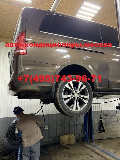 Mercedes-Benz V-Class 250 замена трубок заднего контура кондиционера