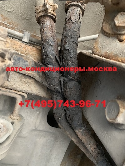 Хендай Гранд Старекс H1 замена трубок заднего контура кондиционера